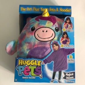Huggle Pets Magical Rainbow Unicorn Animal Hoodie